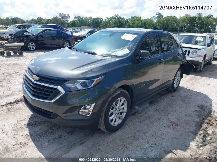 2GNAXHEV1K6114707 2019 Chevrolet Equinox Ls