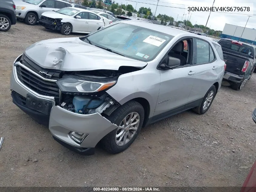 3GNAXHEV4KS679678 2019 Chevrolet Equinox Ls