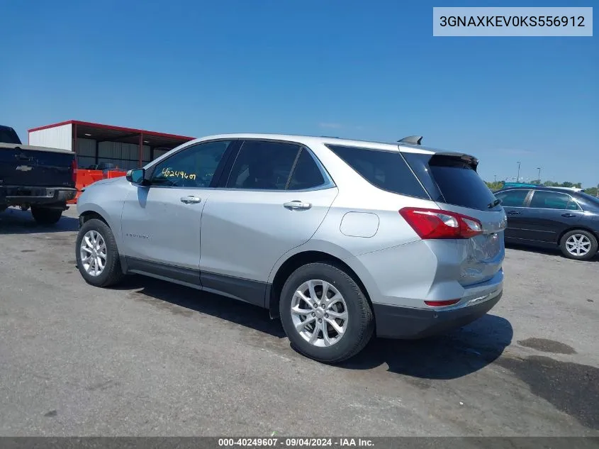 2019 Chevrolet Equinox Lt VIN: 3GNAXKEV0KS556912 Lot: 40249607