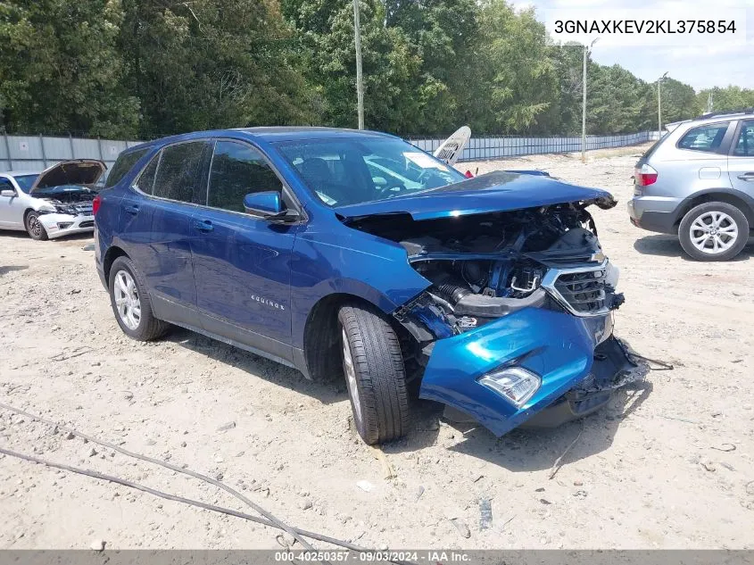 2019 Chevrolet Equinox Lt VIN: 3GNAXKEV2KL375854 Lot: 40250357