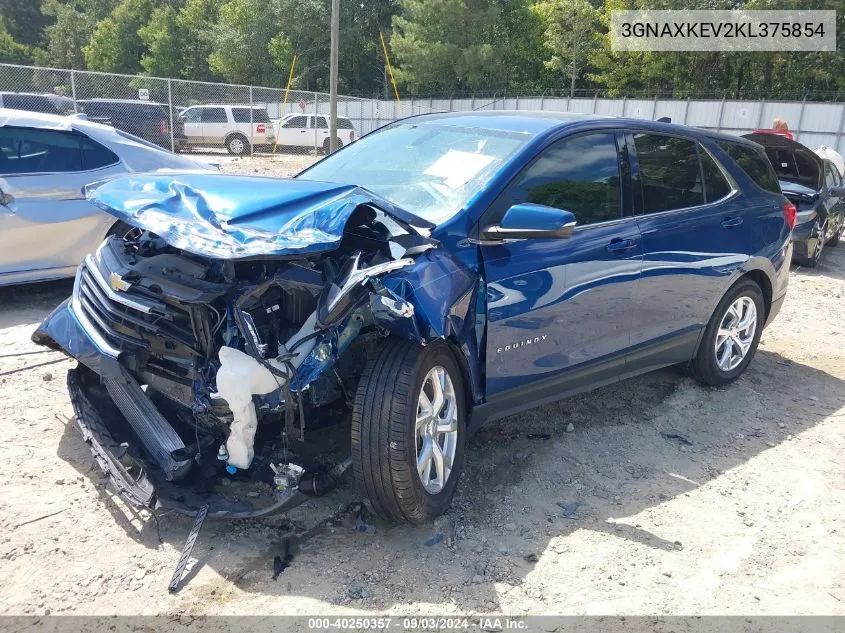 2019 Chevrolet Equinox Lt VIN: 3GNAXKEV2KL375854 Lot: 40250357