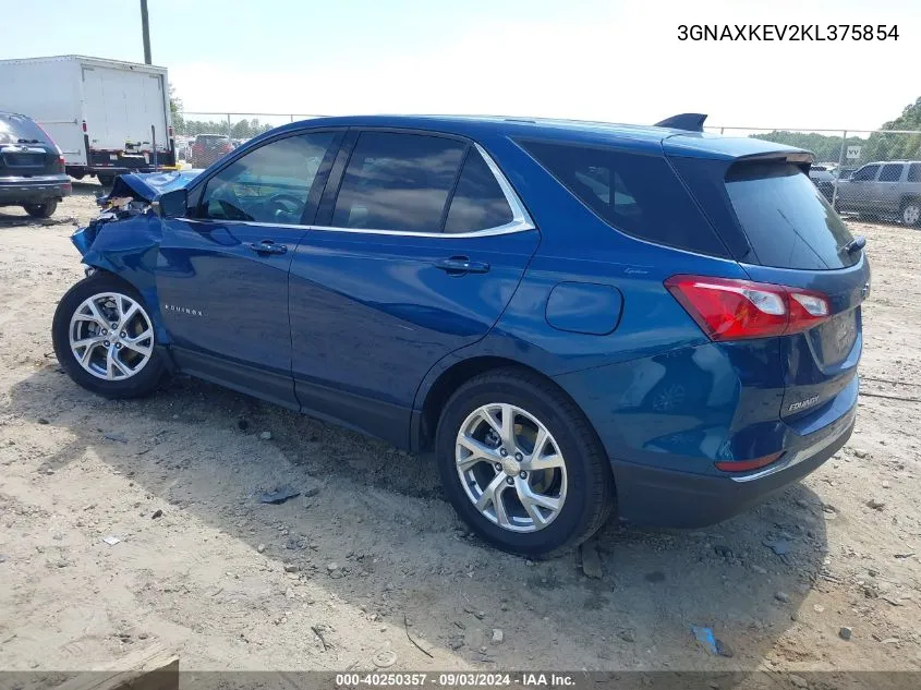 2019 Chevrolet Equinox Lt VIN: 3GNAXKEV2KL375854 Lot: 40250357