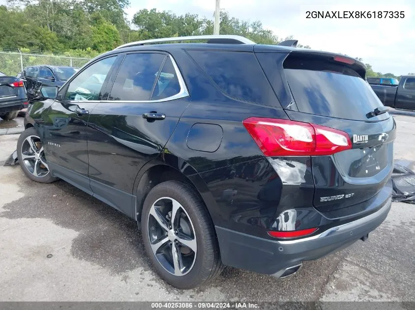 2019 Chevrolet Equinox Lt VIN: 2GNAXLEX8K6187335 Lot: 40253086