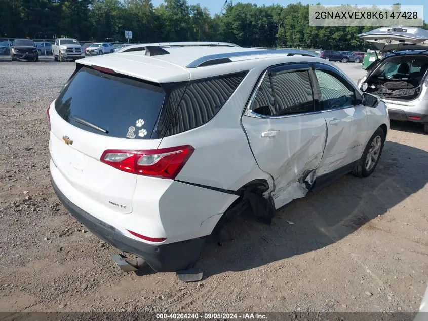 2019 Chevrolet Equinox Lt VIN: 2GNAXVEX8K6147428 Lot: 40264240