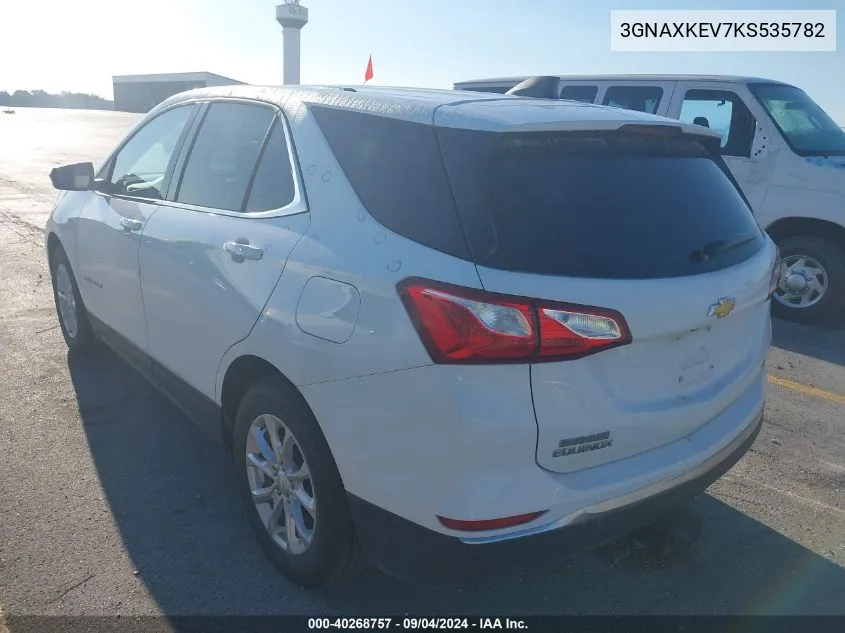 2019 Chevrolet Equinox Lt VIN: 3GNAXKEV7KS535782 Lot: 40268757