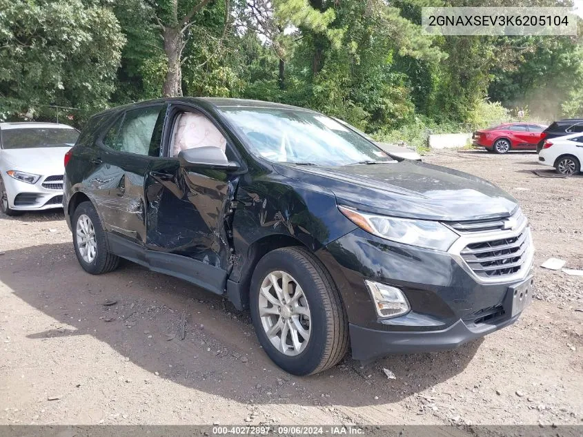 2019 Chevrolet Equinox Ls VIN: 2GNAXSEV3K6205104 Lot: 40272897