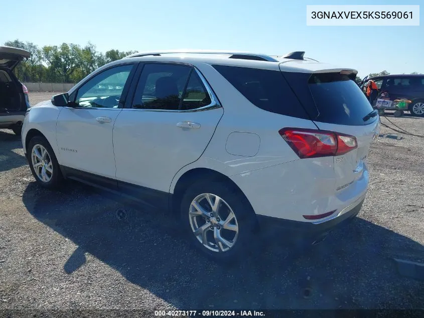 2019 Chevrolet Equinox Lt VIN: 3GNAXVEX5KS569061 Lot: 40273177