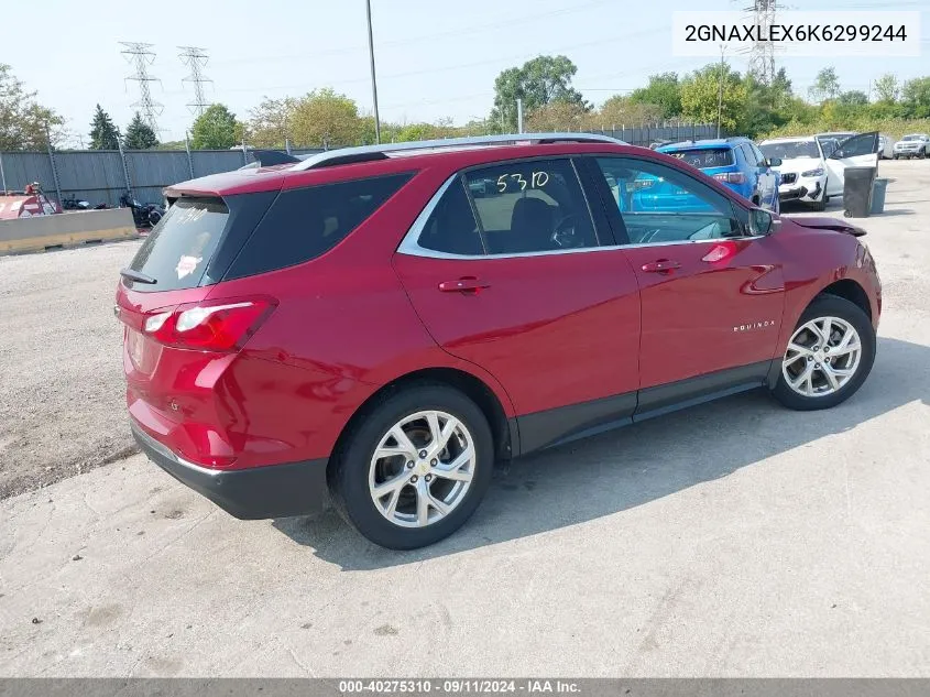 2019 Chevrolet Equinox Lt VIN: 2GNAXLEX6K6299244 Lot: 40275310