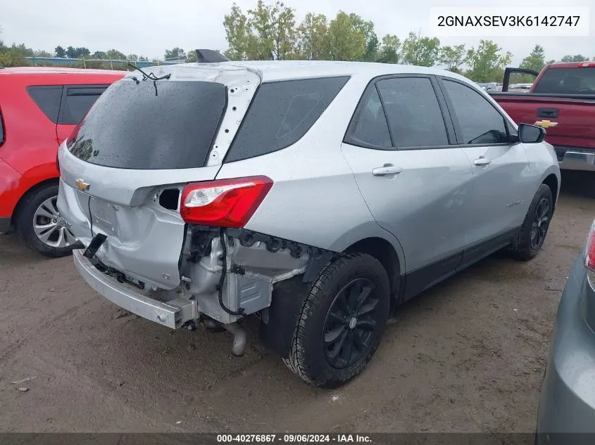 2019 Chevrolet Equinox Ls VIN: 2GNAXSEV3K6142747 Lot: 40276867