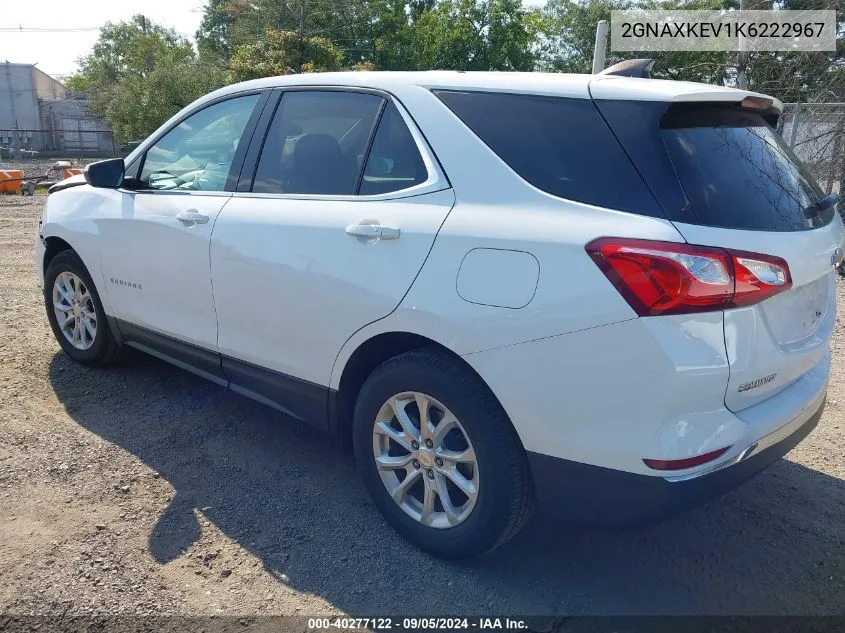 2019 Chevrolet Equinox Lt VIN: 2GNAXKEV1K6222967 Lot: 40277122