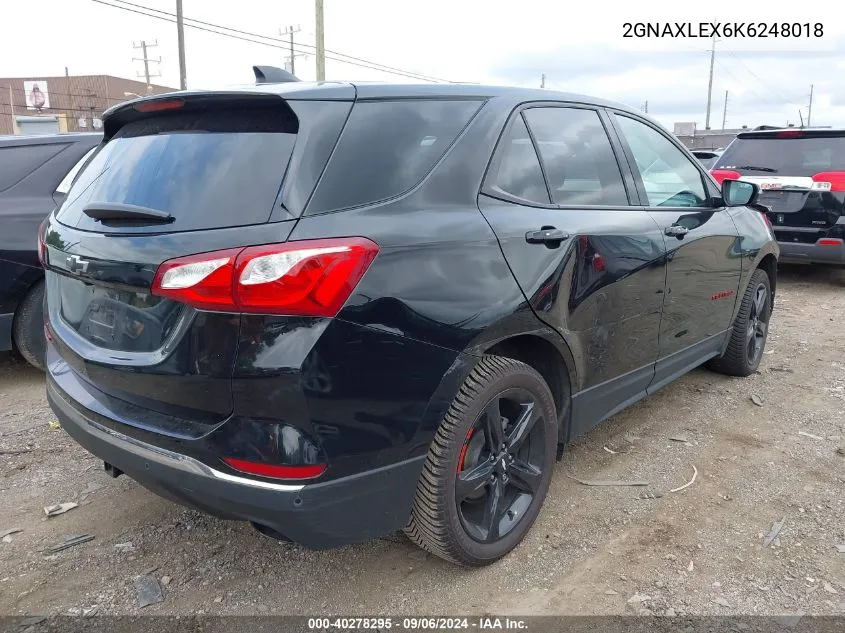 2019 Chevrolet Equinox Lt VIN: 2GNAXLEX6K6248018 Lot: 40278295