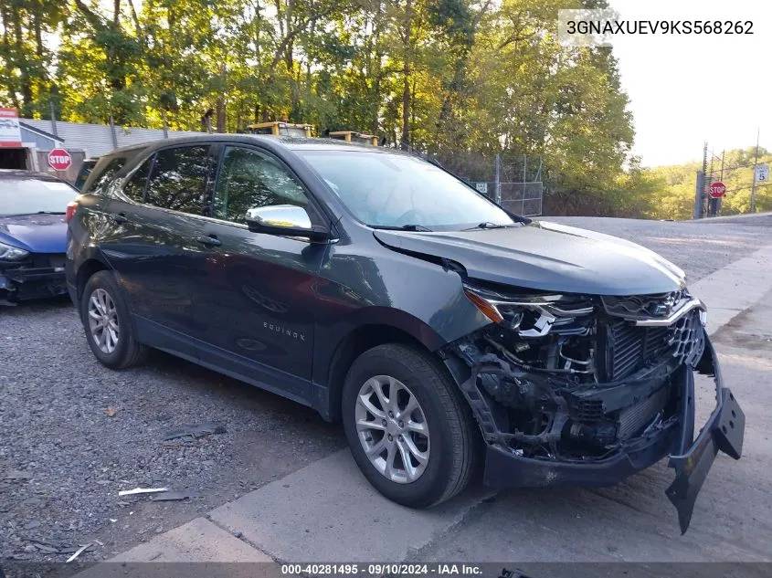 2019 Chevrolet Equinox Lt VIN: 3GNAXUEV9KS568262 Lot: 40281495