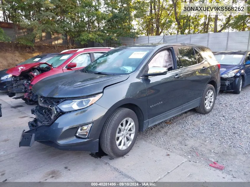 2019 Chevrolet Equinox Lt VIN: 3GNAXUEV9KS568262 Lot: 40281495