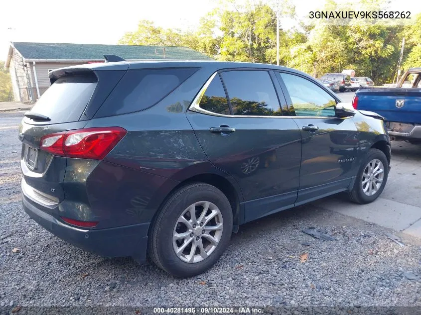 2019 Chevrolet Equinox Lt VIN: 3GNAXUEV9KS568262 Lot: 40281495