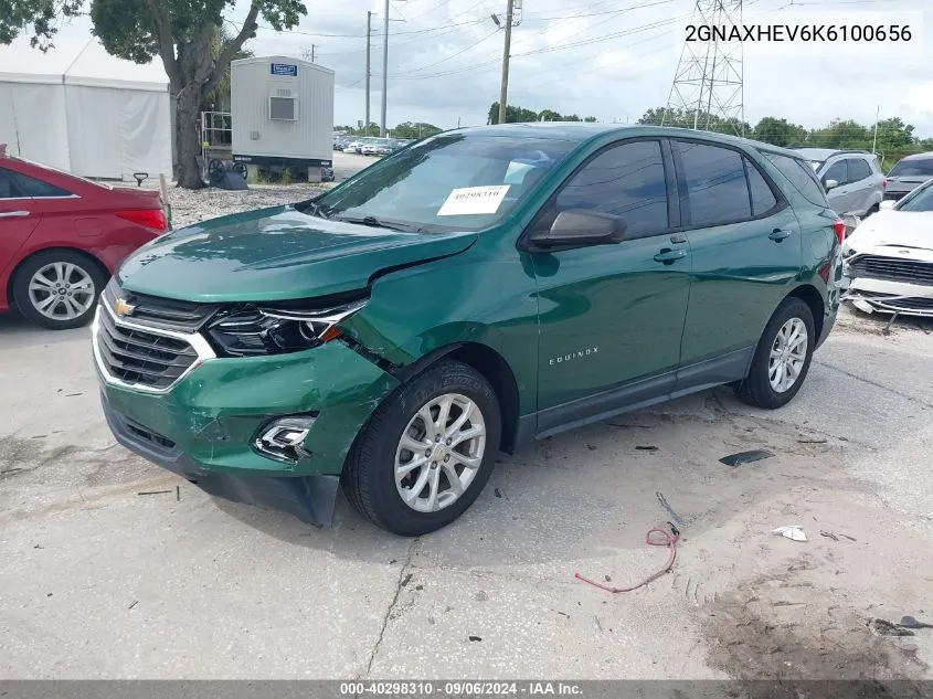 2019 Chevrolet Equinox Ls VIN: 2GNAXHEV6K6100656 Lot: 40298310