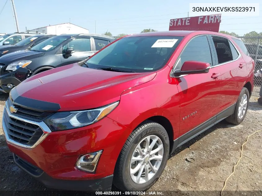 2019 Chevrolet Equinox Lt VIN: 3GNAXKEV5KS523971 Lot: 40298391