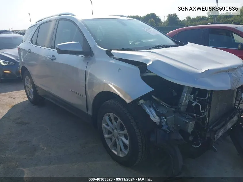 2019 Chevrolet Equinox Lt VIN: 3GNAXWEU5KS590536 Lot: 40303323