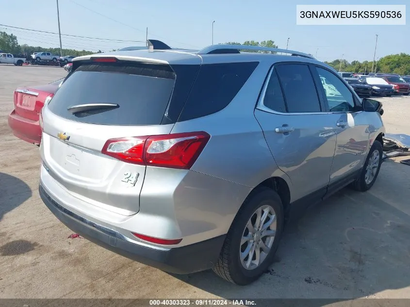 2019 Chevrolet Equinox Lt VIN: 3GNAXWEU5KS590536 Lot: 40303323