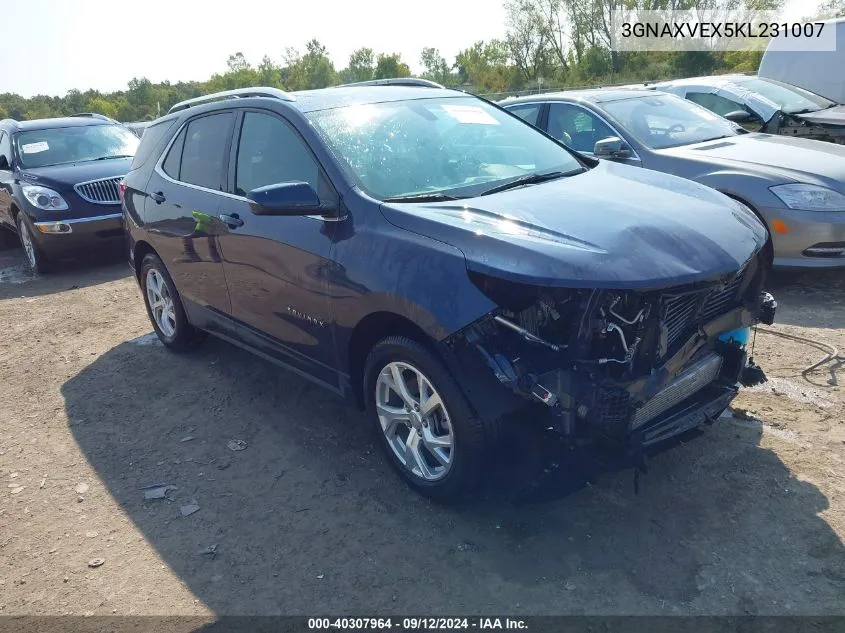 2019 Chevrolet Equinox Lt VIN: 3GNAXVEX5KL231007 Lot: 40307964