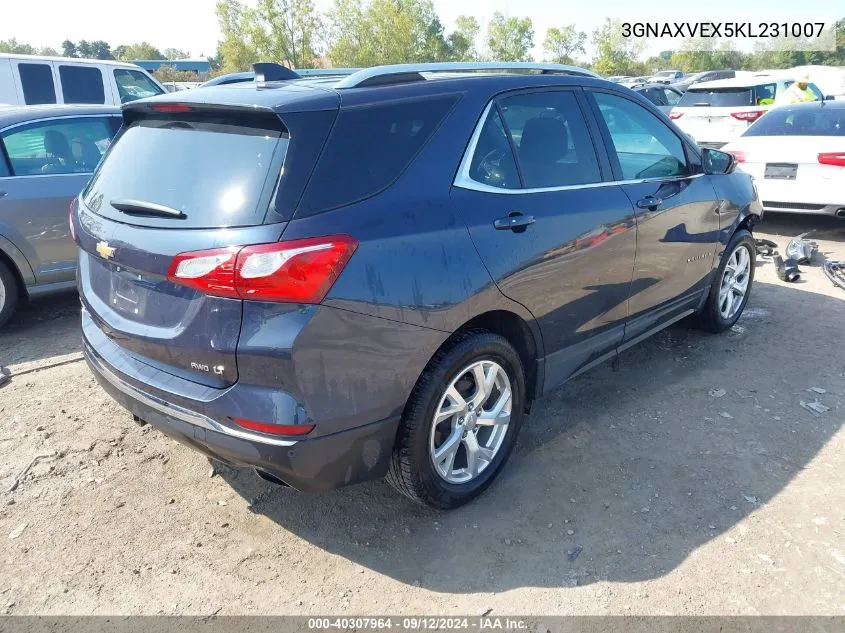 2019 Chevrolet Equinox Lt VIN: 3GNAXVEX5KL231007 Lot: 40307964