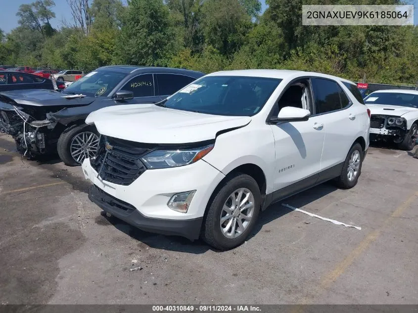 2019 Chevrolet Equinox Lt VIN: 2GNAXUEV9K6185064 Lot: 40310849