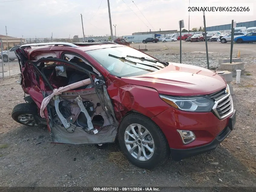 2GNAXUEV8K6226266 2019 Chevrolet Equinox Lt