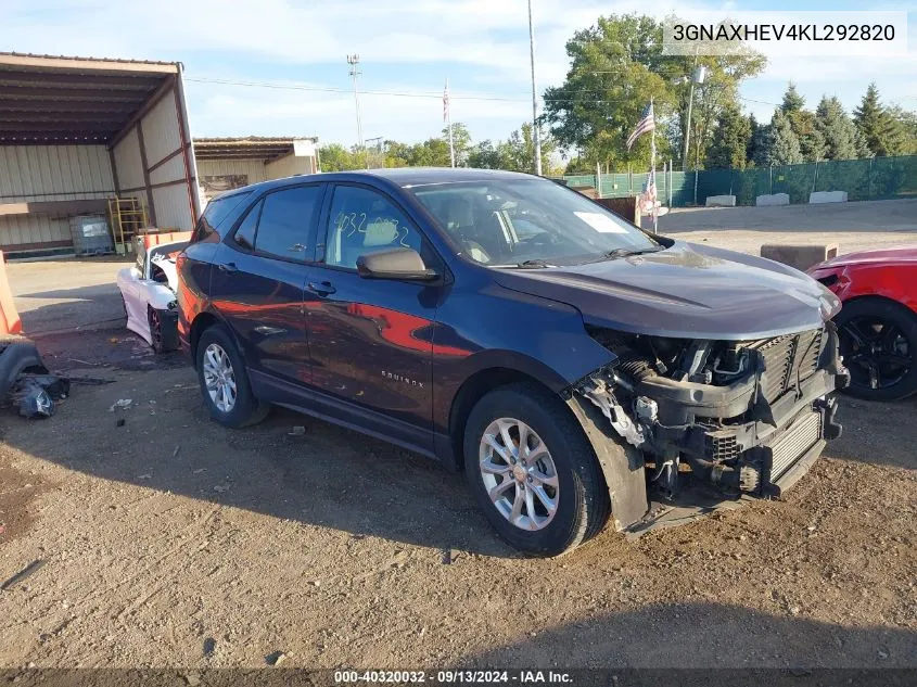 2019 Chevrolet Equinox Ls VIN: 3GNAXHEV4KL292820 Lot: 40320032