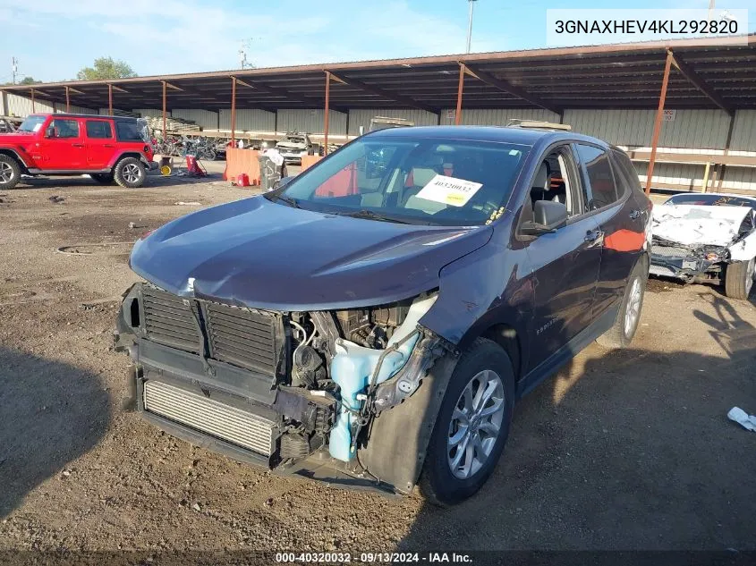 2019 Chevrolet Equinox Ls VIN: 3GNAXHEV4KL292820 Lot: 40320032