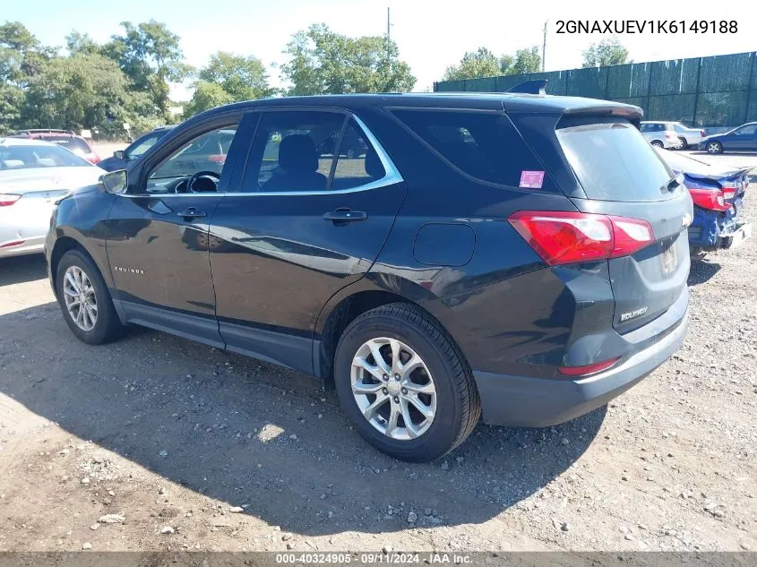 2019 Chevrolet Equinox Lt VIN: 2GNAXUEV1K6149188 Lot: 40324905