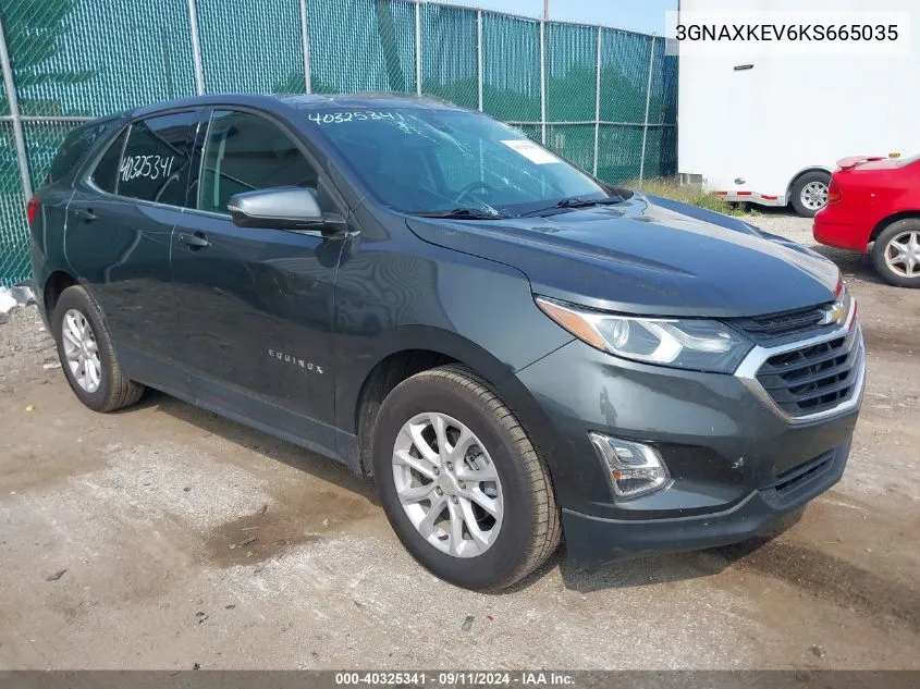 2019 Chevrolet Equinox Lt VIN: 3GNAXKEV6KS665035 Lot: 40325341