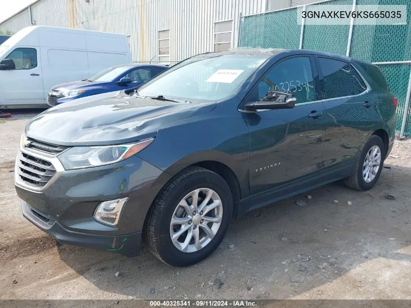 2019 Chevrolet Equinox Lt VIN: 3GNAXKEV6KS665035 Lot: 40325341