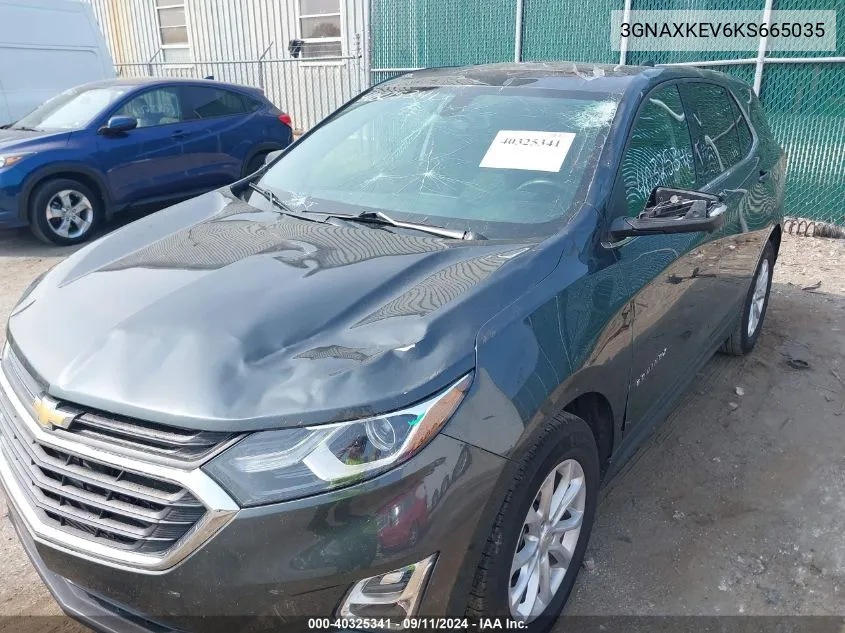 2019 Chevrolet Equinox Lt VIN: 3GNAXKEV6KS665035 Lot: 40325341