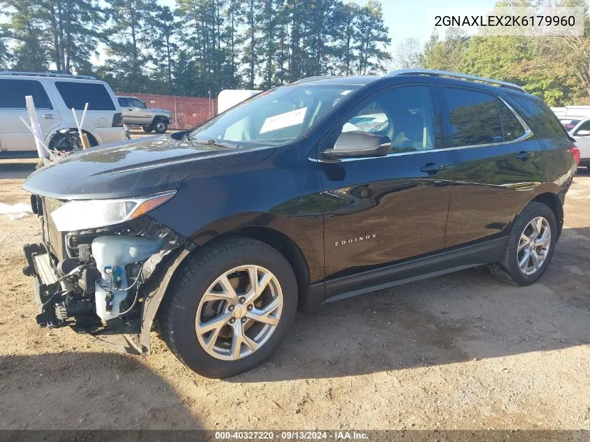 2019 Chevrolet Equinox Lt VIN: 2GNAXLEX2K6179960 Lot: 40327220