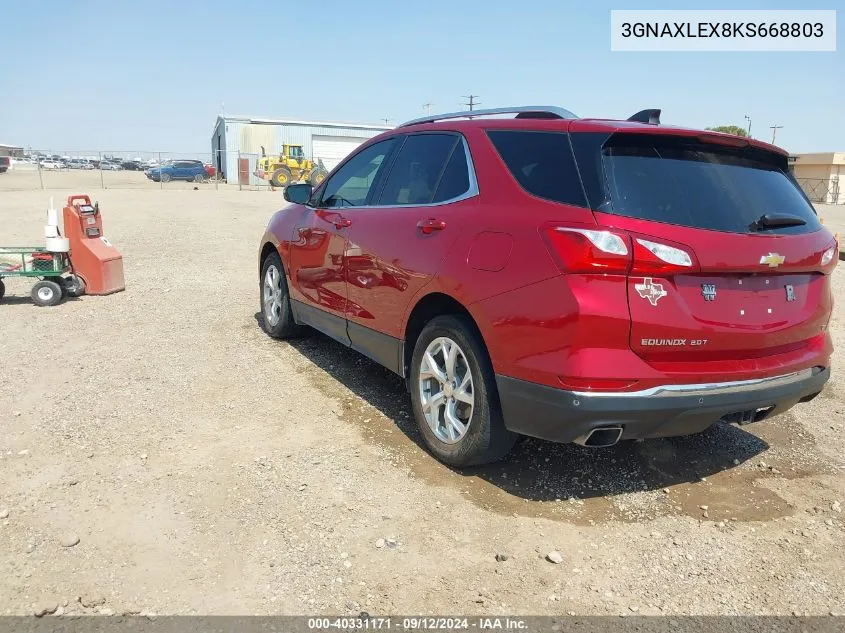 3GNAXLEX8KS668803 2019 Chevrolet Equinox Lt