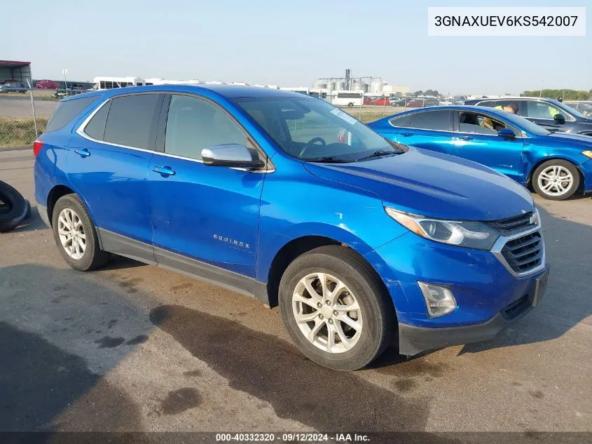 2019 Chevrolet Equinox Lt VIN: 3GNAXUEV6KS542007 Lot: 40332320