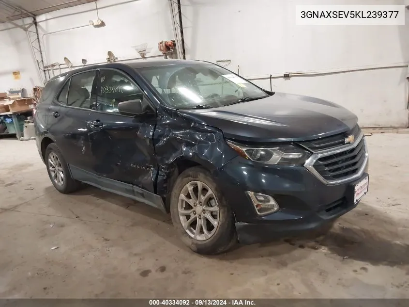 3GNAXSEV5KL239377 2019 Chevrolet Equinox Ls