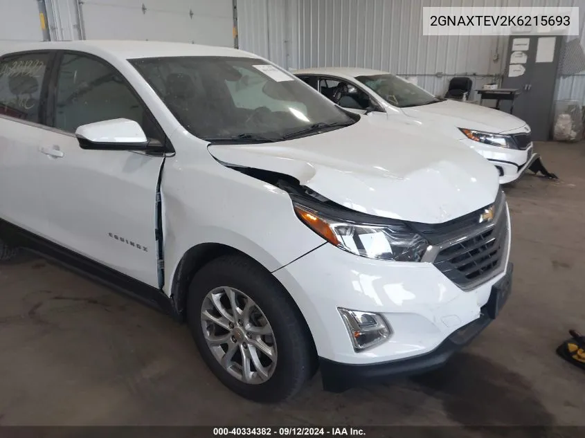 2GNAXTEV2K6215693 2019 Chevrolet Equinox Lt