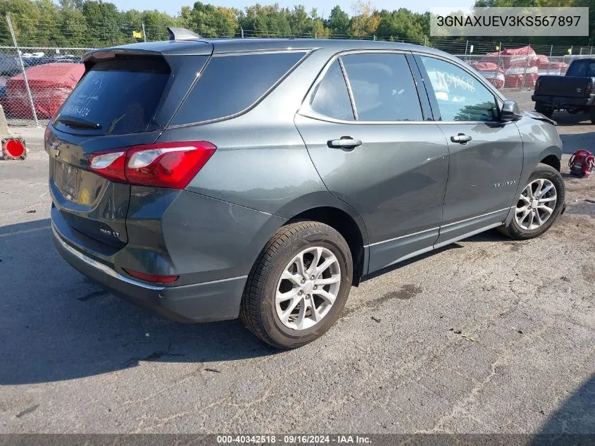 3GNAXUEV3KS567897 2019 Chevrolet Equinox Lt