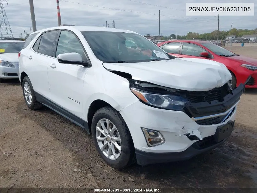 2GNAXJEV0K6231105 2019 Chevrolet Equinox Lt