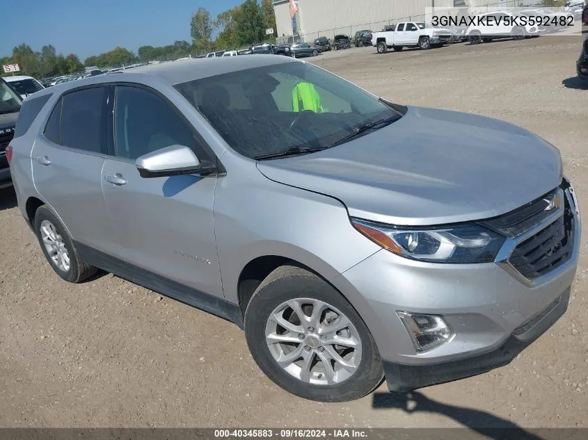 2019 Chevrolet Equinox Lt VIN: 3GNAXKEV5KS592482 Lot: 40345883