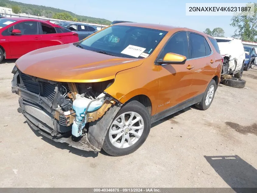 2019 Chevrolet Equinox Lt VIN: 2GNAXKEV4K6231887 Lot: 40346875