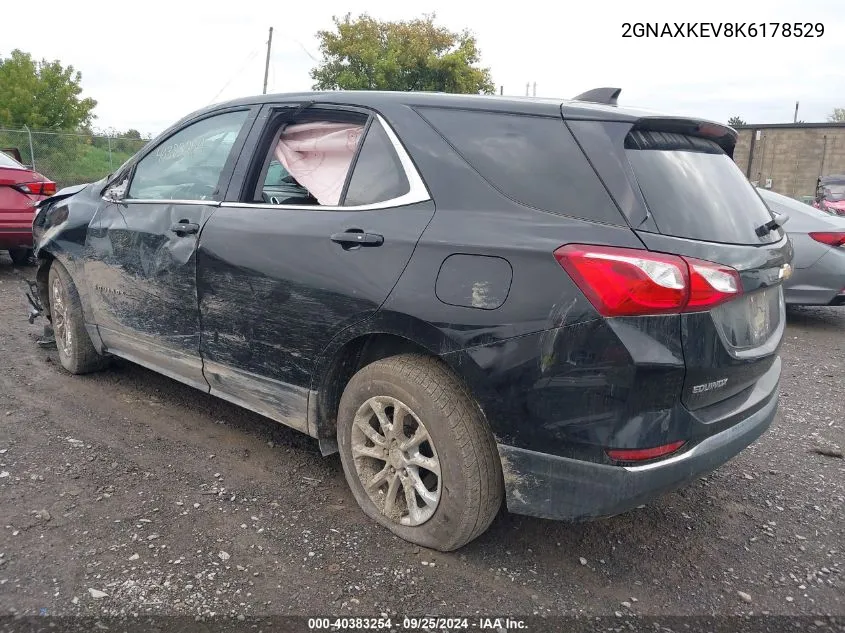 2019 Chevrolet Equinox Lt VIN: 2GNAXKEV8K6178529 Lot: 40383254