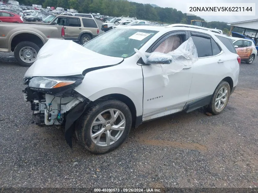 2019 Chevrolet Equinox Premier VIN: 2GNAXNEV5K6221144 Lot: 40390573