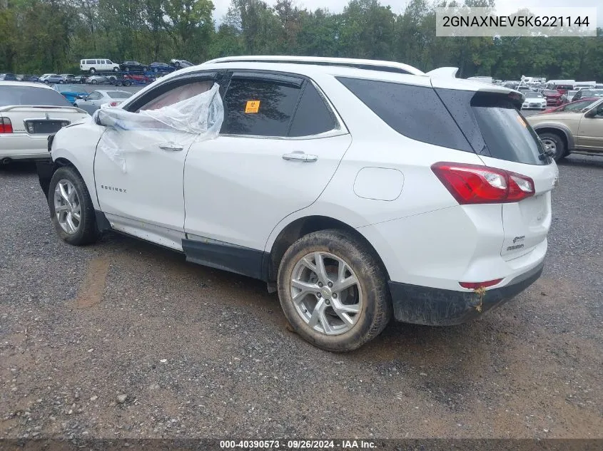 2019 Chevrolet Equinox Premier VIN: 2GNAXNEV5K6221144 Lot: 40390573