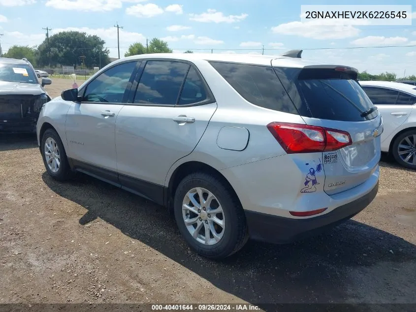 2GNAXHEV2K6226545 2019 Chevrolet Equinox Ls