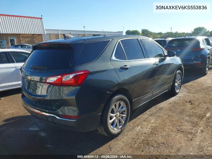 2019 Chevrolet Equinox Lt VIN: 3GNAXKEV6KS553836 Lot: 40409113