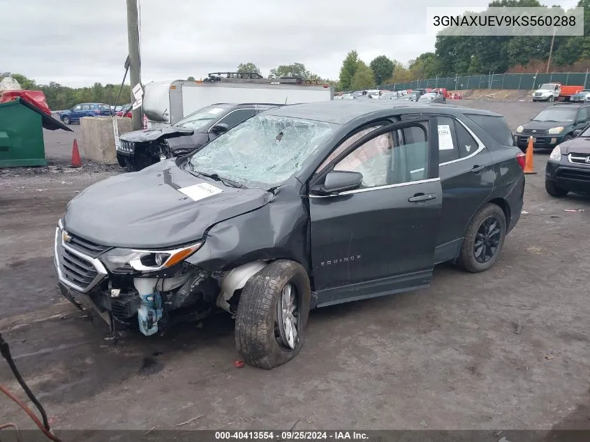 2019 Chevrolet Equinox Lt VIN: 3GNAXUEV9KS560288 Lot: 40413554