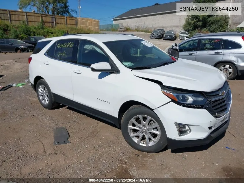 2019 Chevrolet Equinox Lt VIN: 3GNAXJEV1KS644250 Lot: 40422250