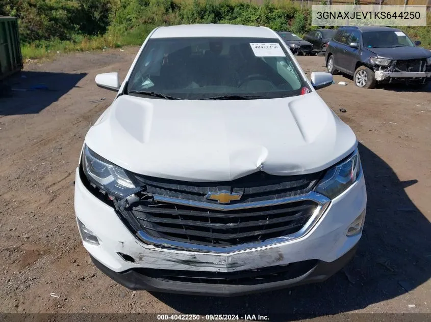 2019 Chevrolet Equinox Lt VIN: 3GNAXJEV1KS644250 Lot: 40422250