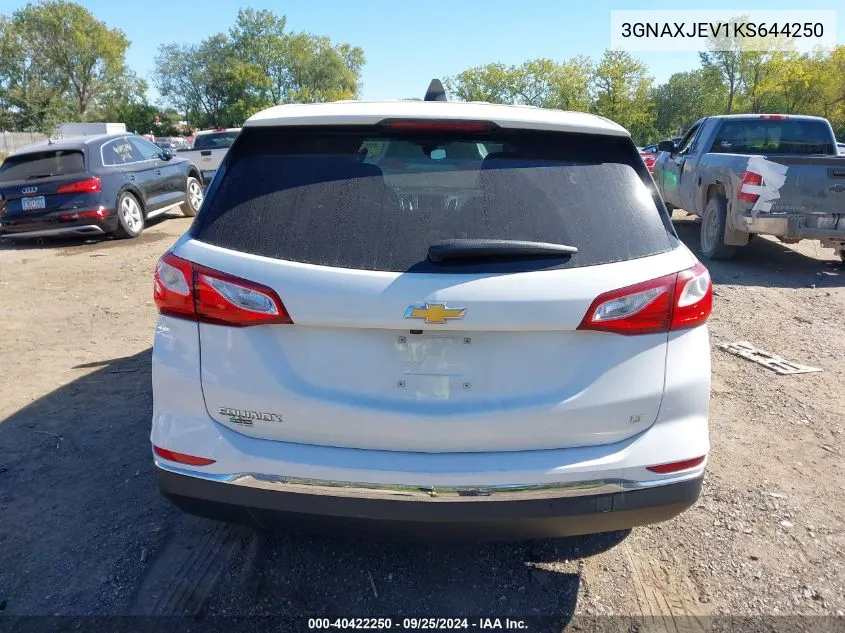 2019 Chevrolet Equinox Lt VIN: 3GNAXJEV1KS644250 Lot: 40422250